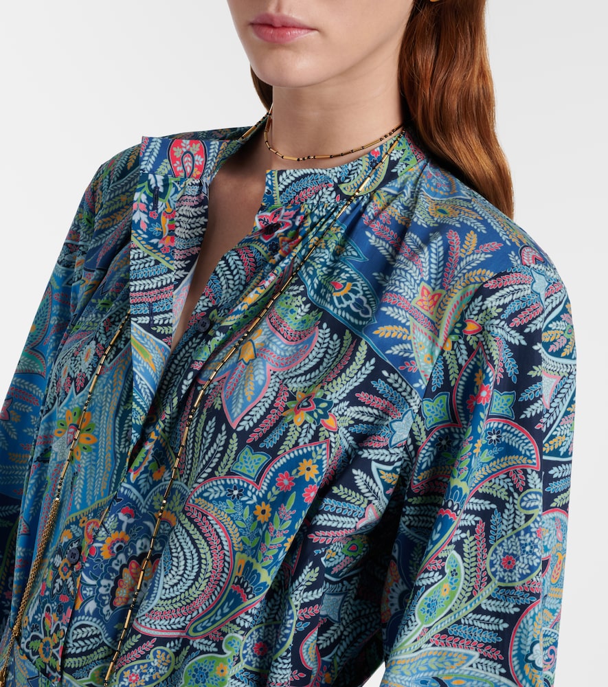Paisley cotton-blend maxi dress