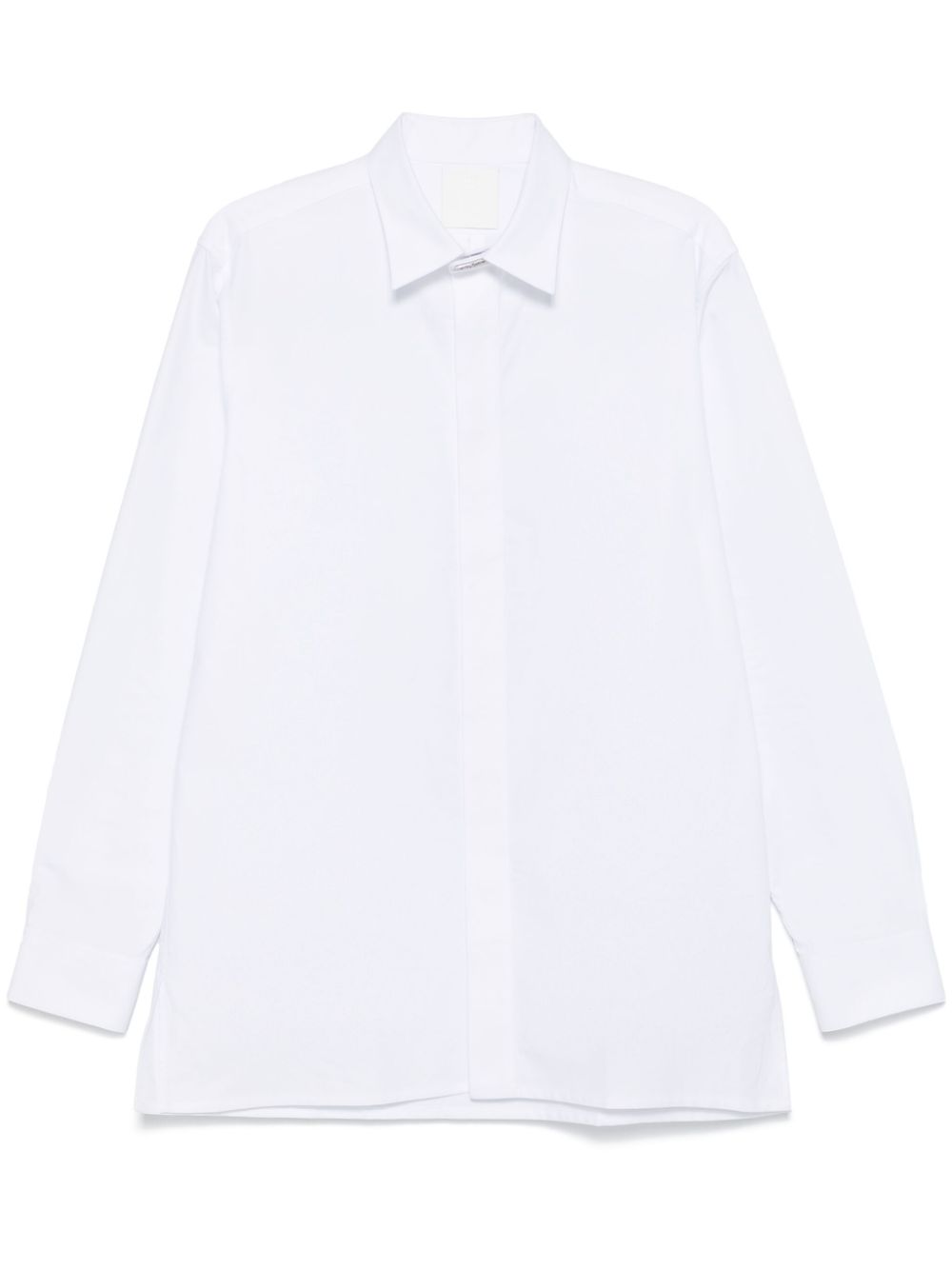 2G-clip cotton shirt - White