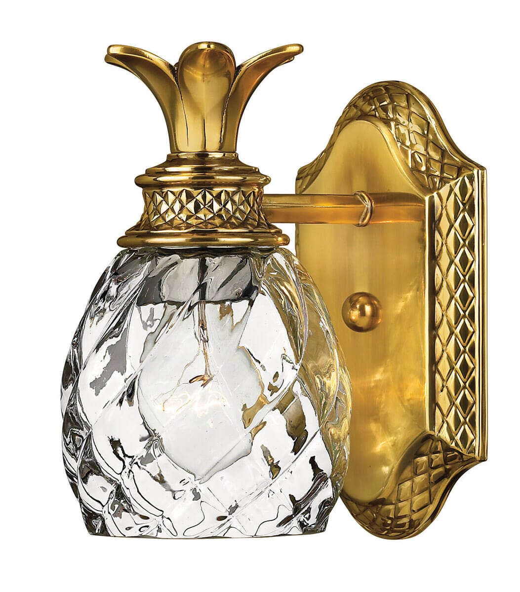 Burnished Brass LED Bath Sconce from the Plantation Collection