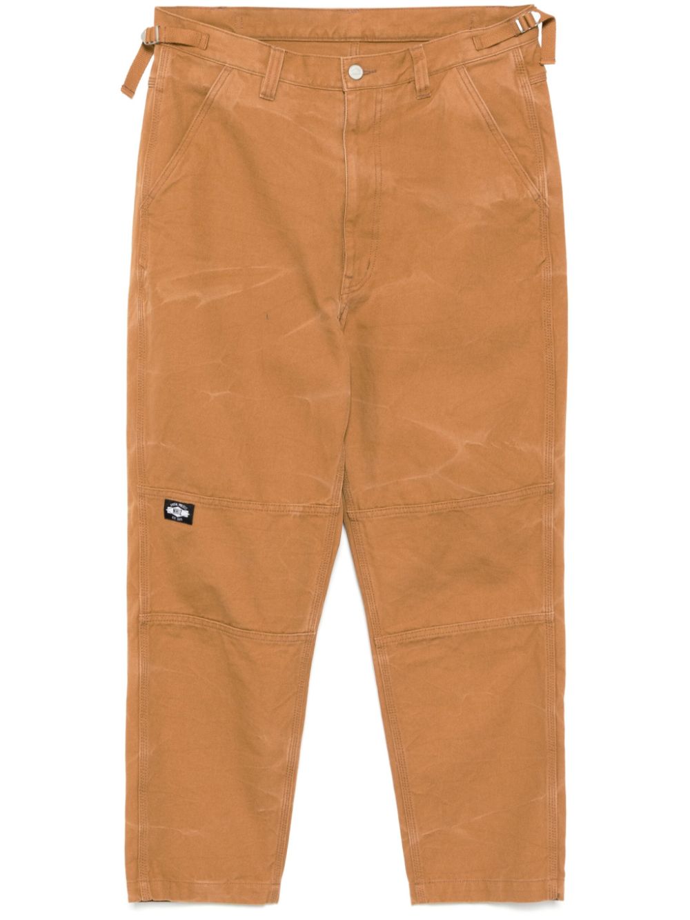Logo-patch pants - Neutrals