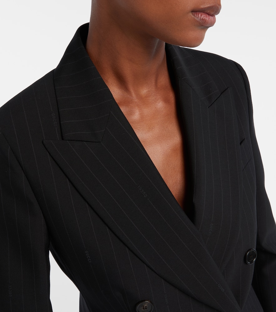 Pinstripe wool blazer