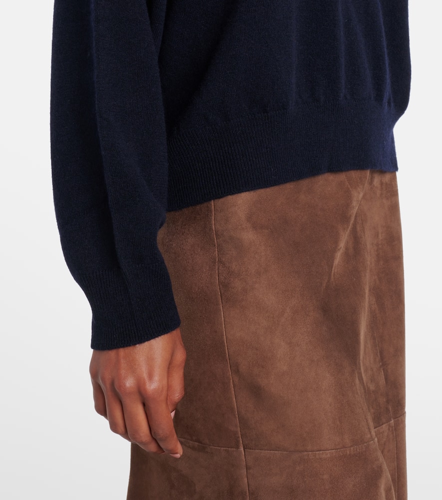 Wool and cashmere polo sweater