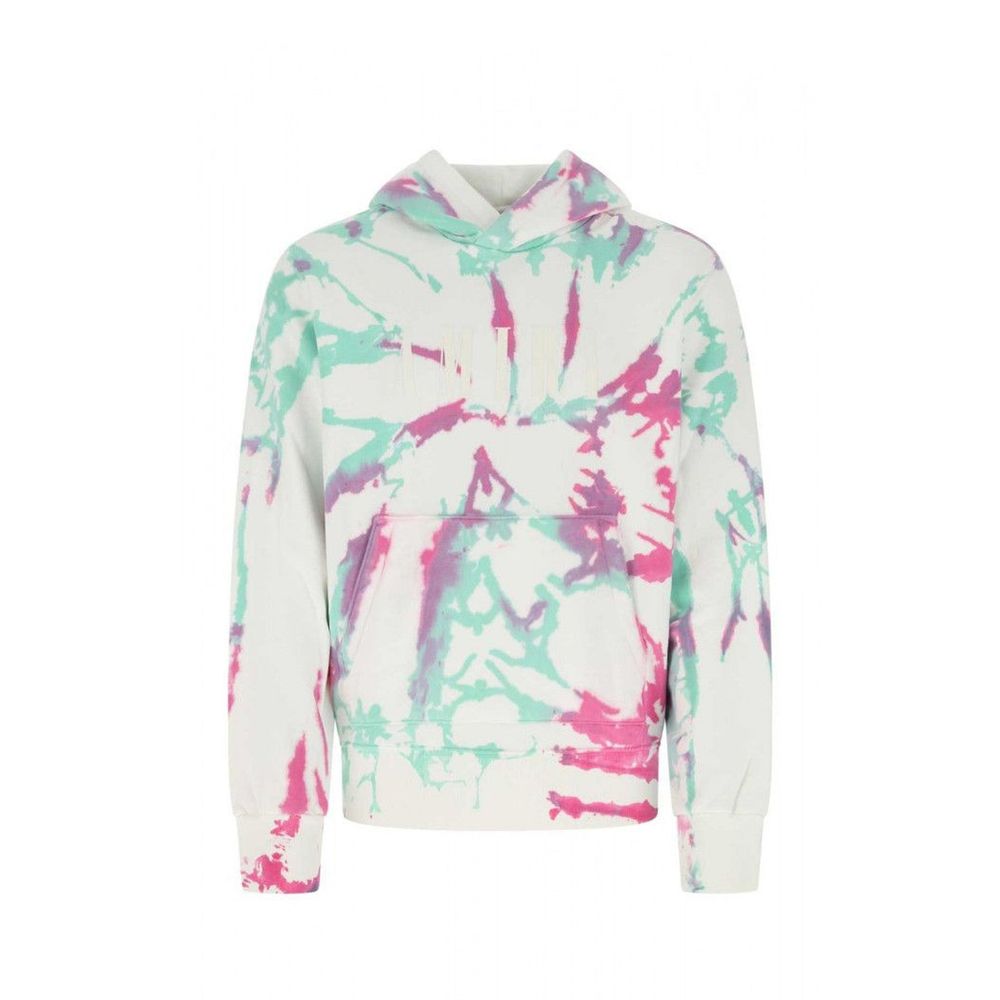 Tie-Dye Cotton Hoodie — White