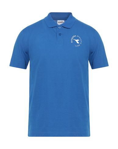 Man Polo shirt Bright blue Size XXL Cotton