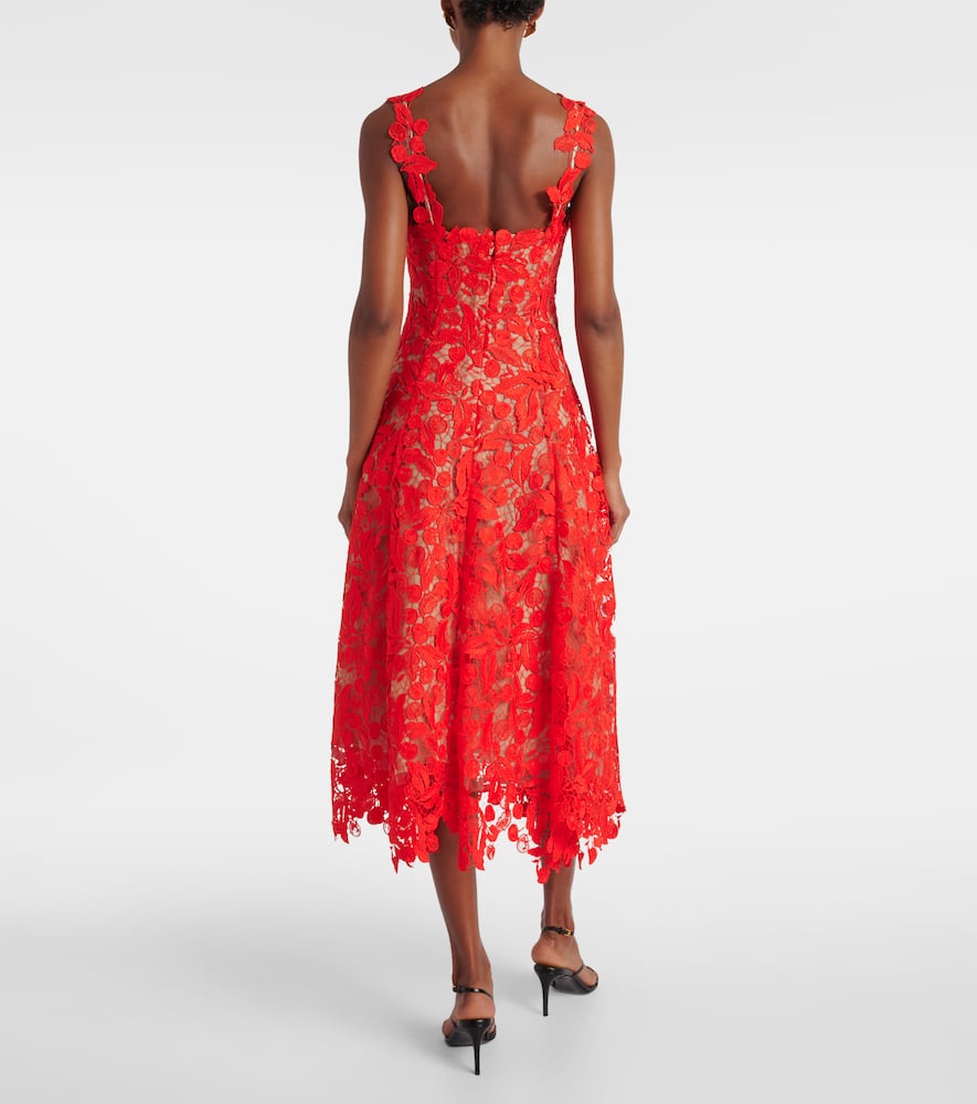 Guipure lace cocktail dress
