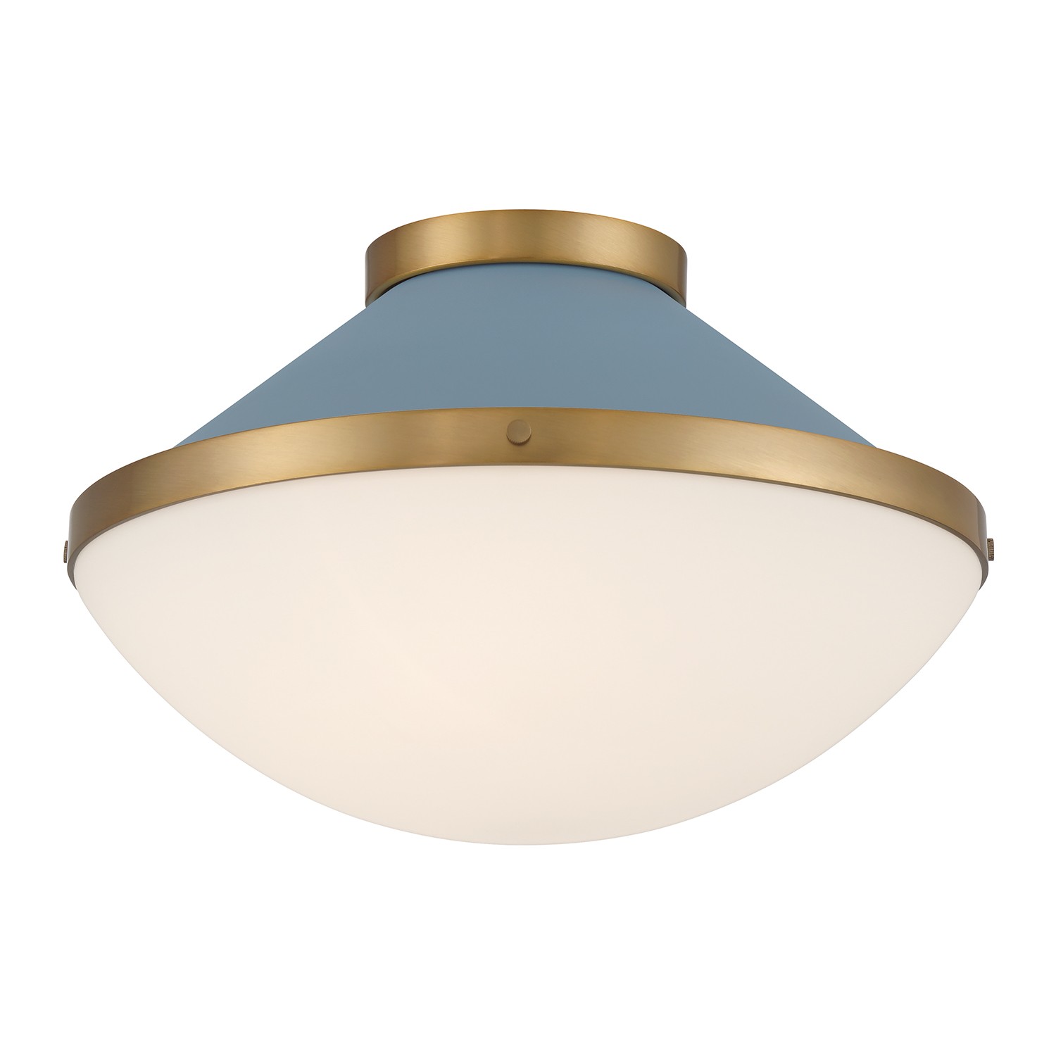 Vibrant Gold + Blue Flush Mount from the Xander Collection