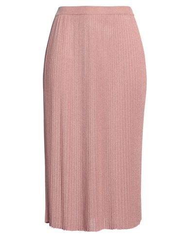 Elisabetta Franchi Woman Midi skirt Antique rose Size 6 Viscose, Polyester
