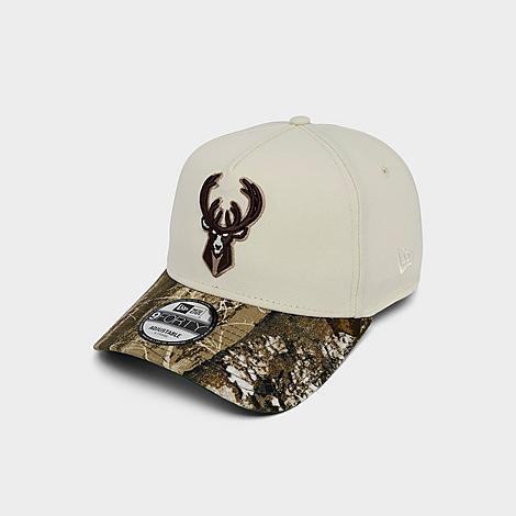Milwaukee Bucks NBA 9FORTY Snapback Hat in Chrome/Real Tree