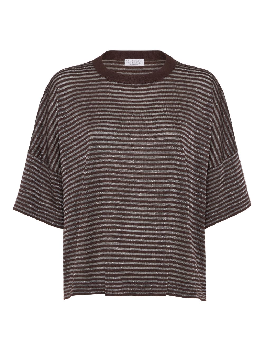 Striped T-shirt - Brown