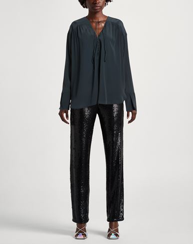 Woman Top Midnight blue Size 2 Acetate, Silk