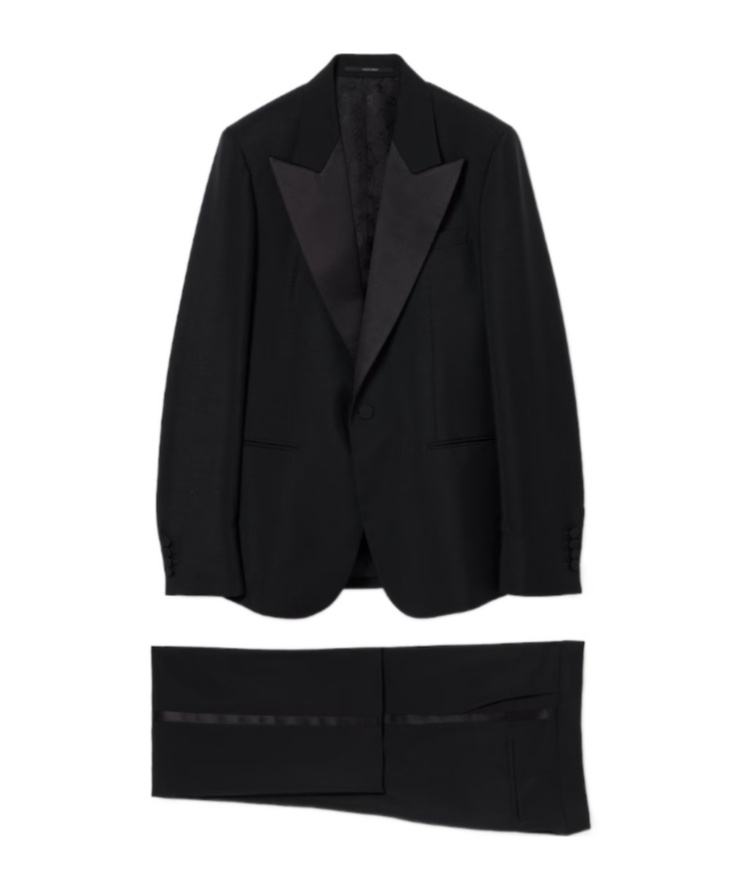 Light wool mohair canvas suit