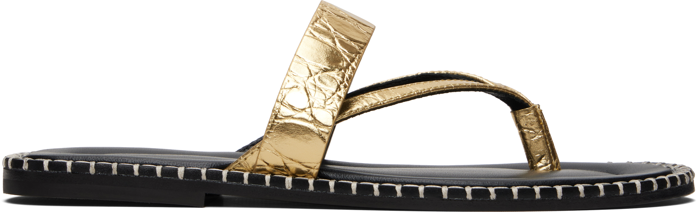 Gold Leather Sandals