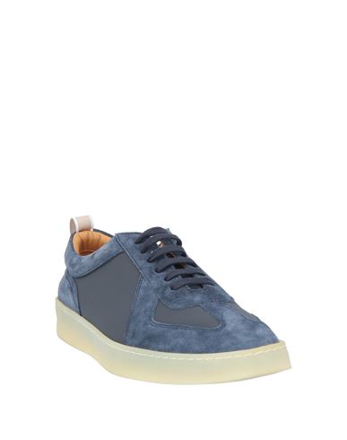 Aurélien Man Sneakers Navy Size 9 Leather, Textile fibers