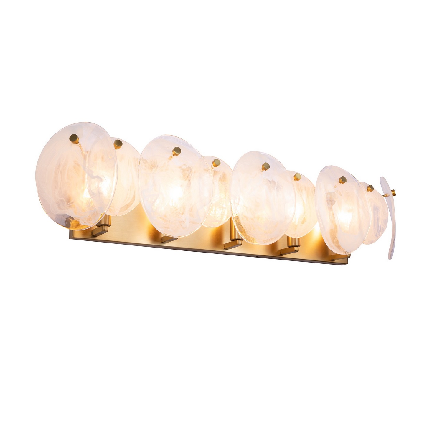 Brushed Brass Bathroom Vanity Light from the Lily Collection
