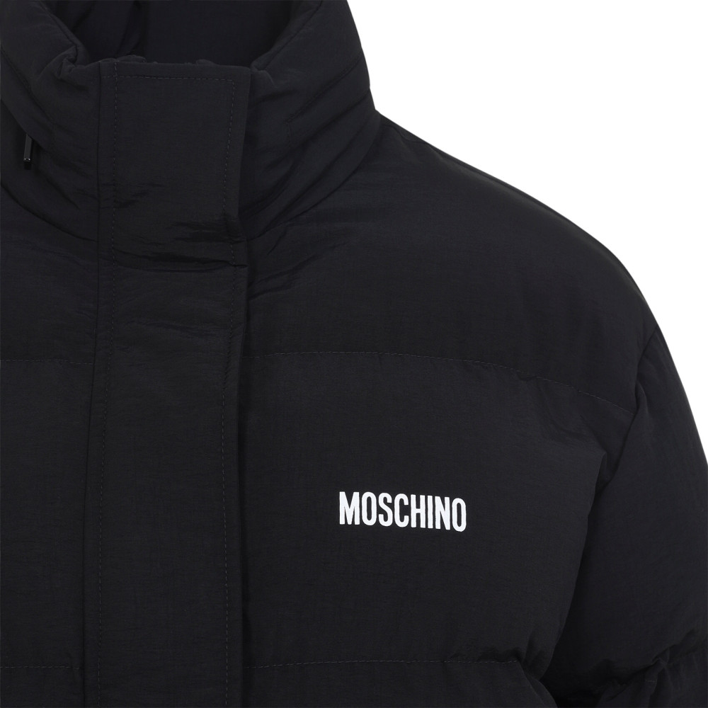 Black Logo Turtle Neck Jacket