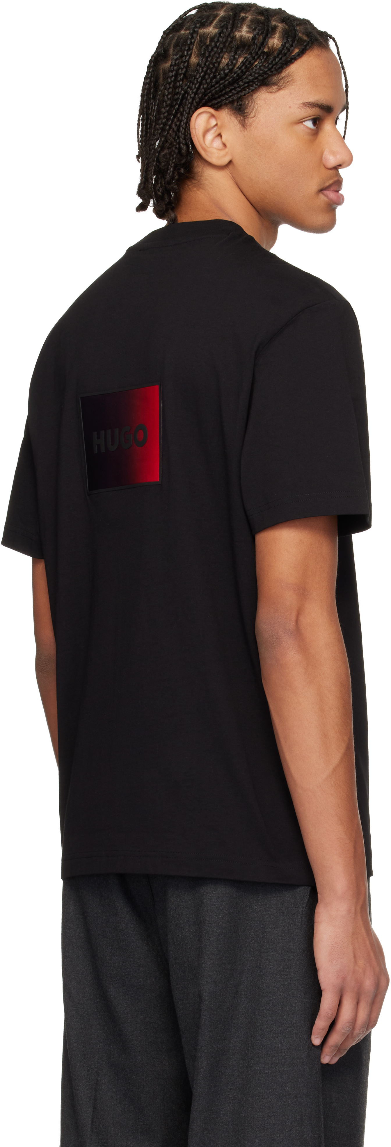 Black Gradient-Logo Cotton Jersey T-shirt