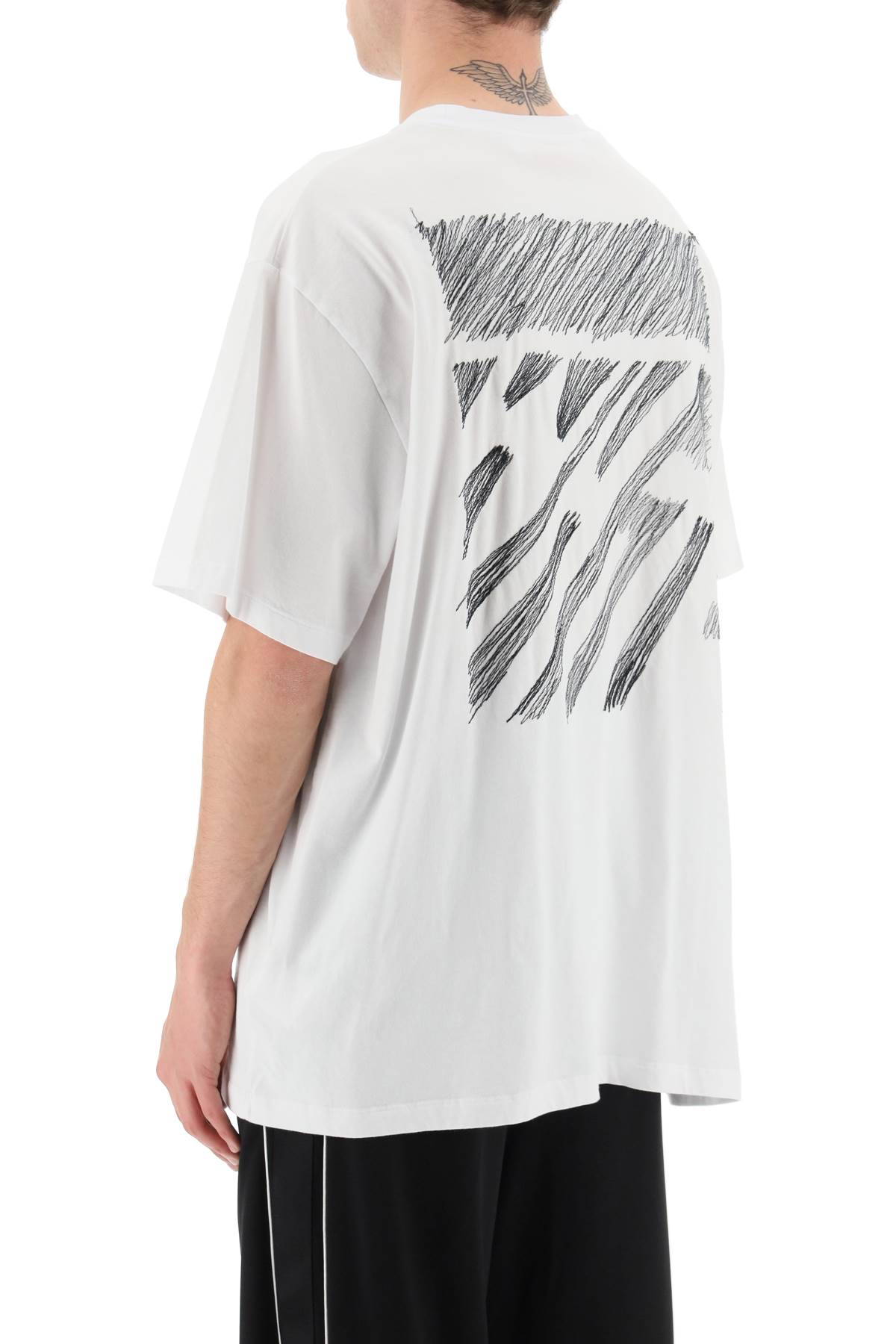 Scribble Diag Oversized T-shirt