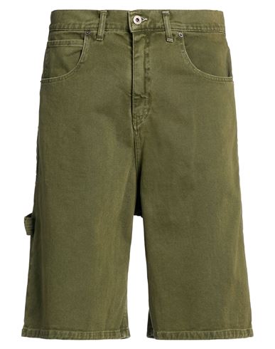 Man Denim shorts Military green Size 30 Cotton, Elastane