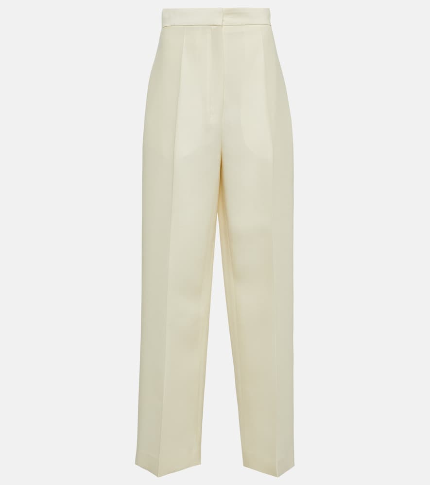 The Row Gordon high-rise wool and silk pants