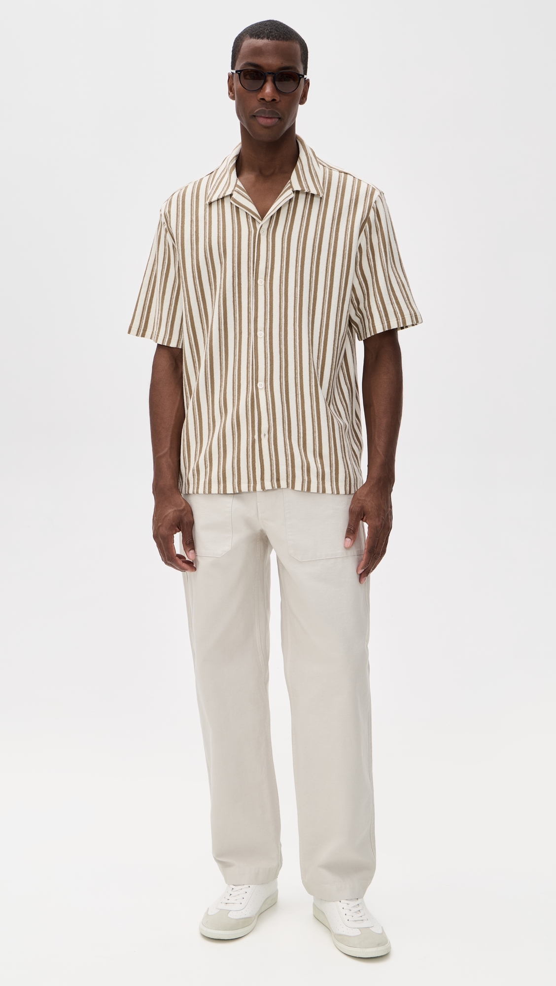 Cotton Stripe Shirt Stripe Maple Seed
