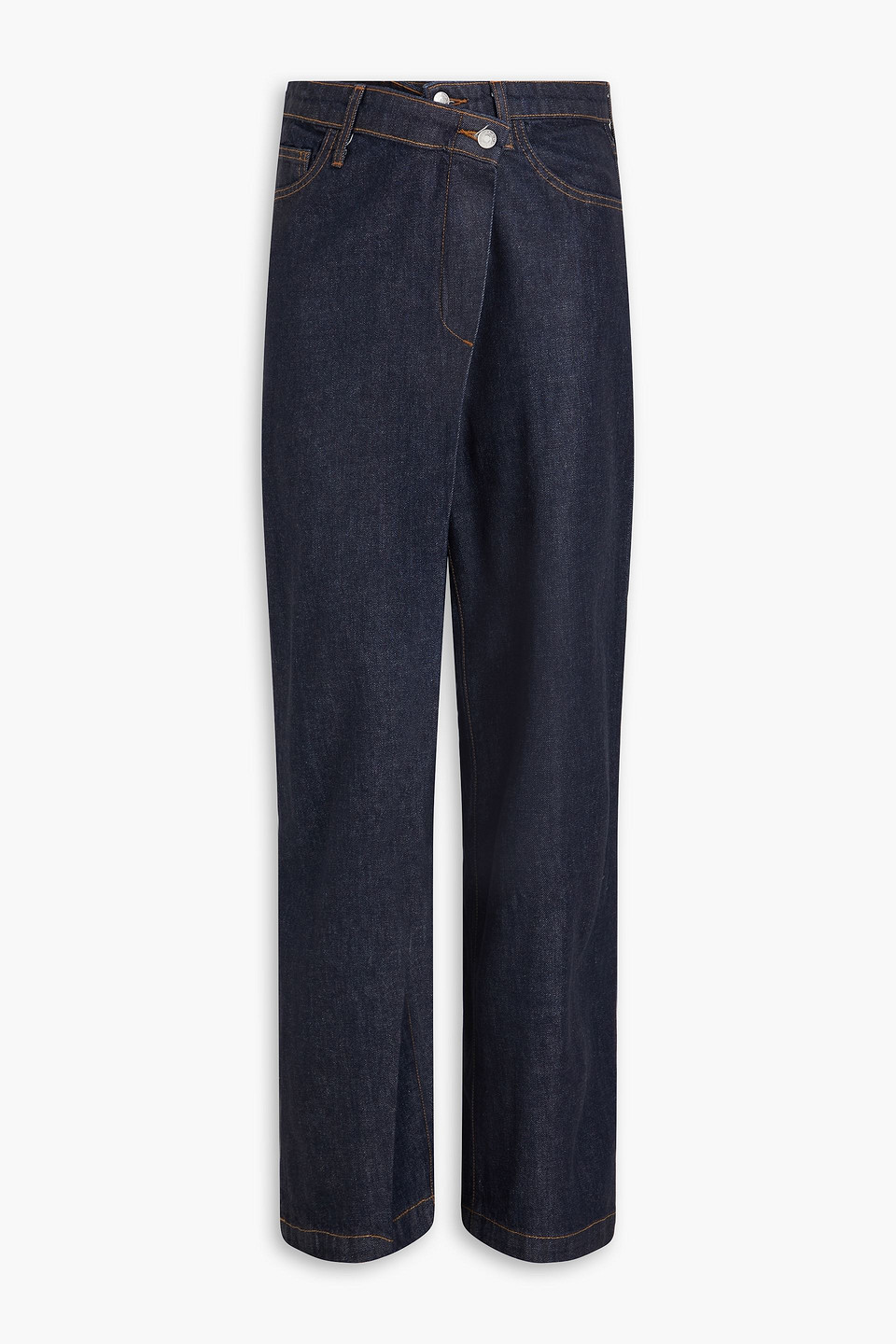 Casey coated high-rise straight-leg jeans - Blue - 29
