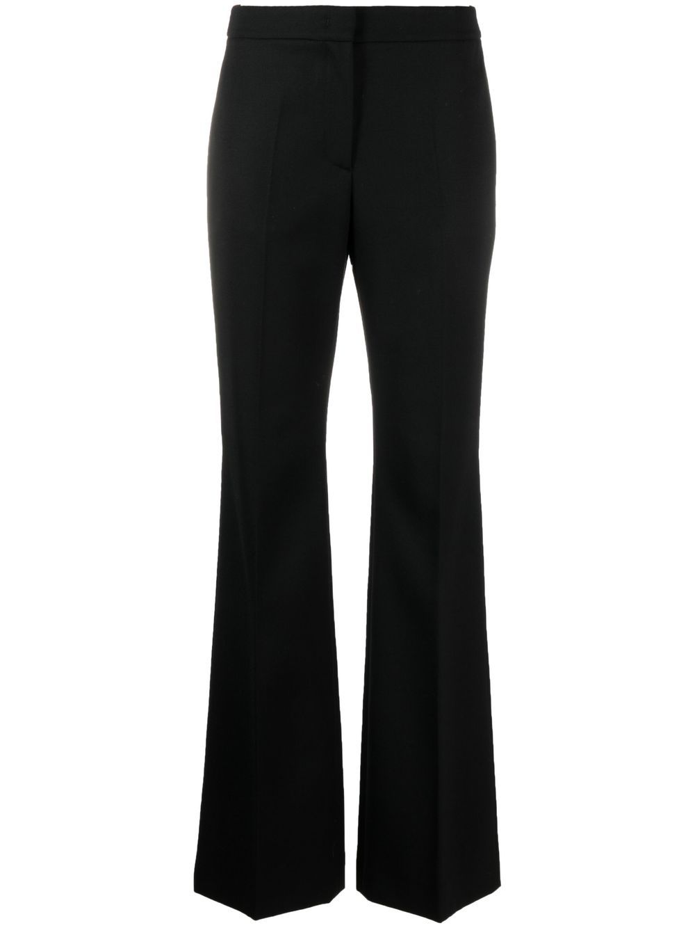 High-waisted straight-leg trousers - Black
