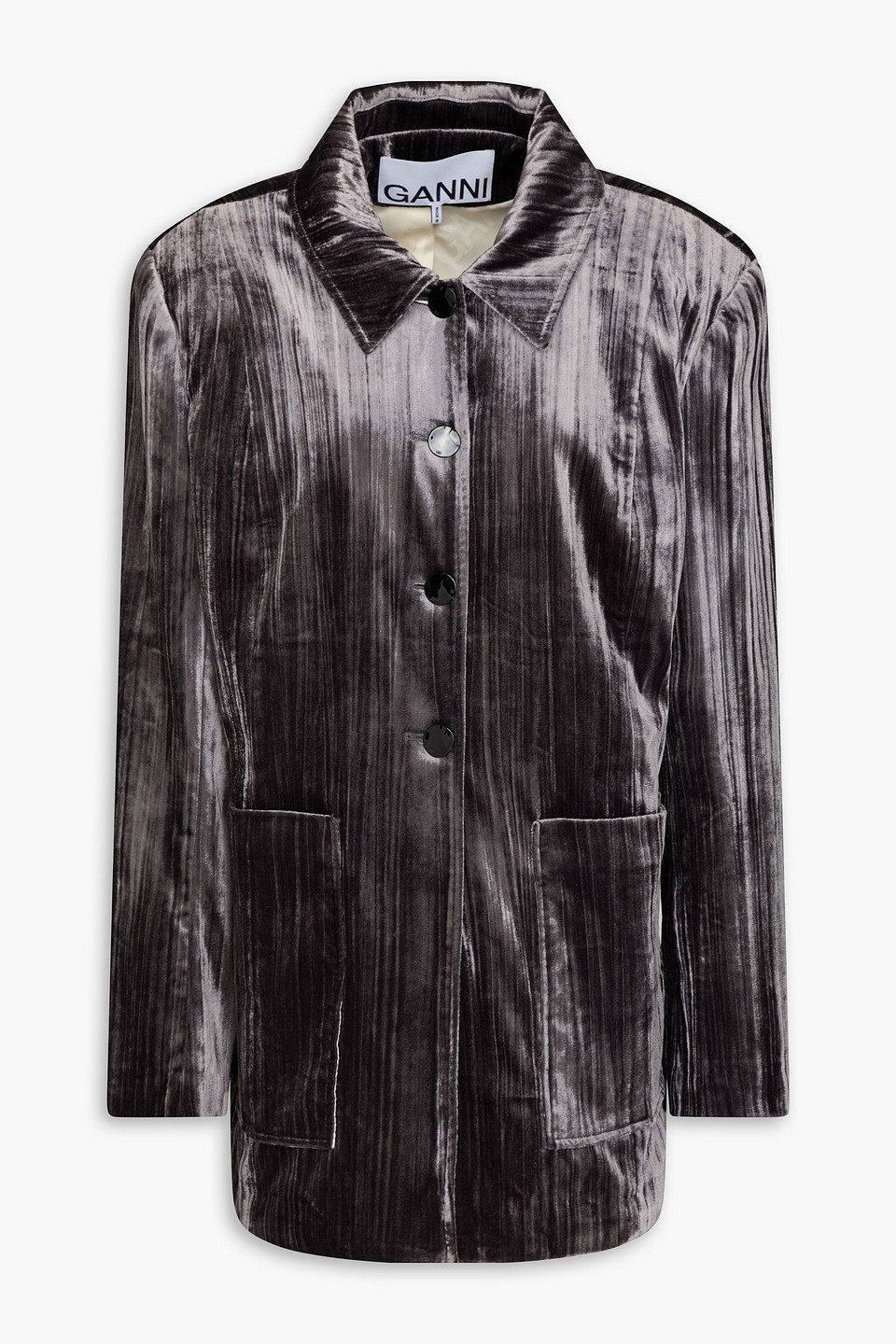 Textured velvet blazer