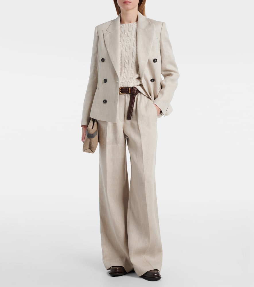 Linen and cotton blazer