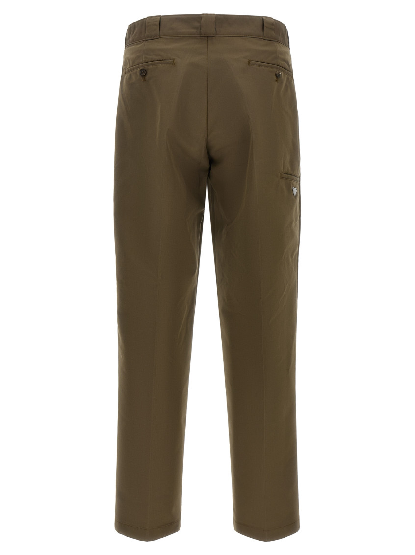 Prada - canvas tailored pants belt loops back pocket