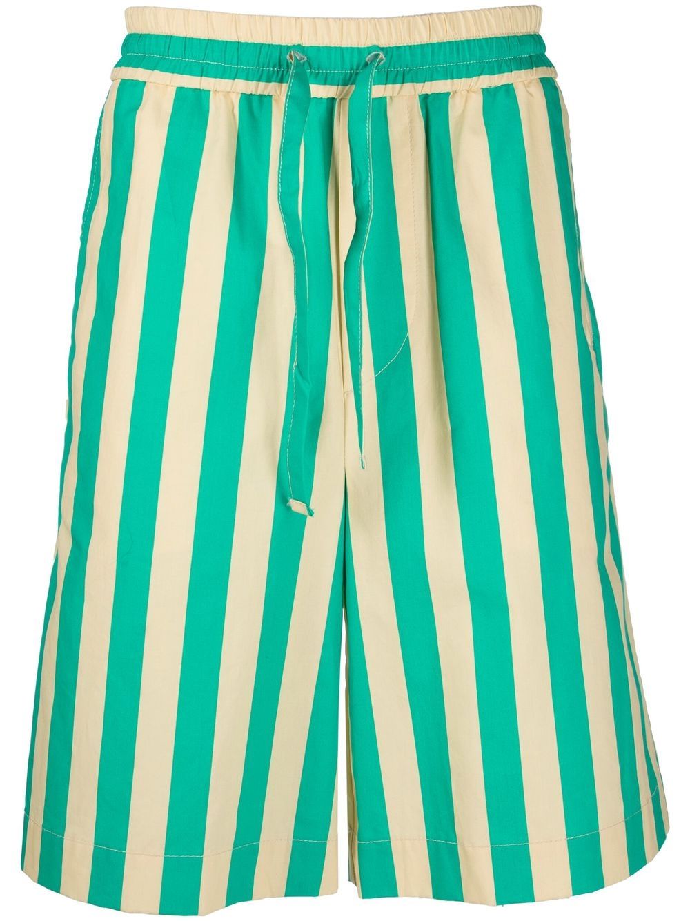 Striped bermuda shorts - Green