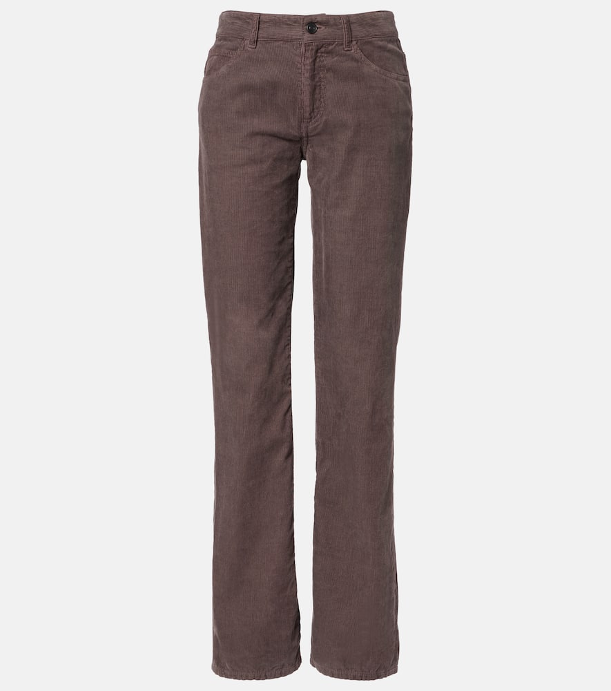 Carlyl mid-rise corduroy straight pants