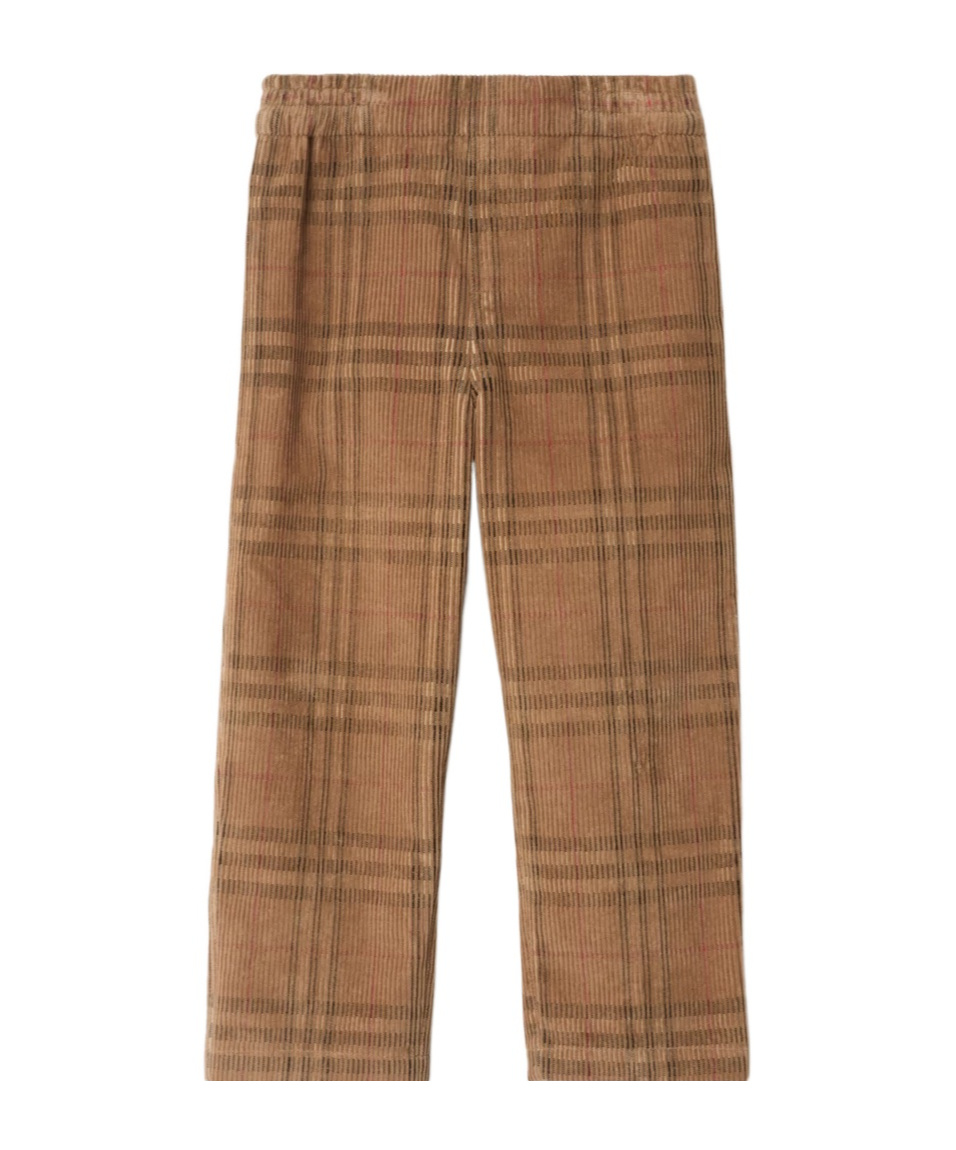 Check Corduroy Trousers