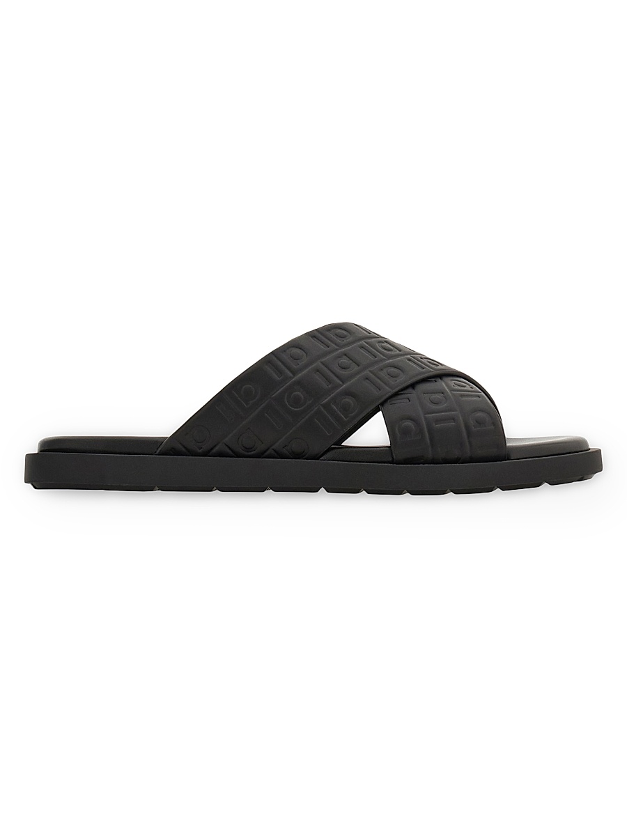 Men's Brise Hug Leather Sandals - Nero