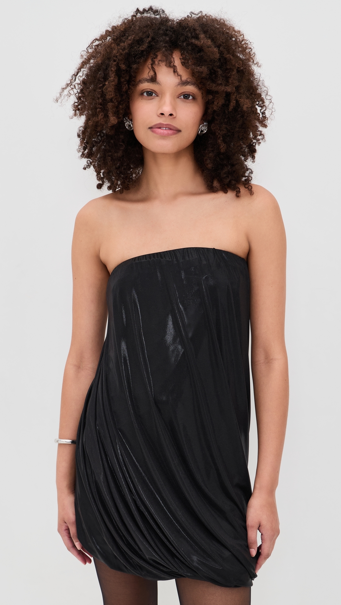 Strapless Twist Mini Dress Black
