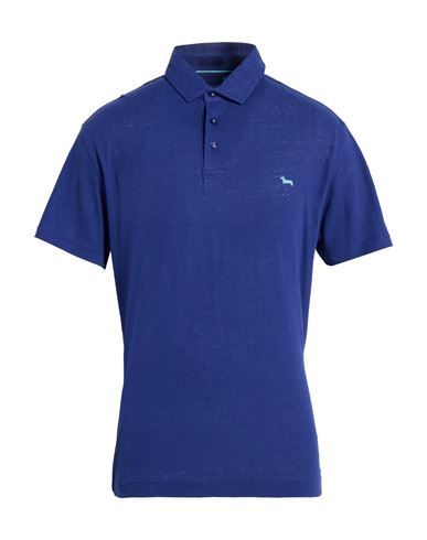 Man Polo shirt Navy Size S Linen, Cotton