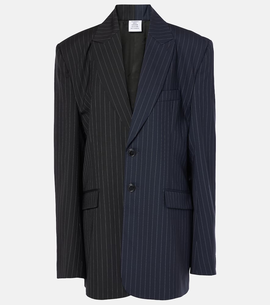 Pinstripe wool blazer