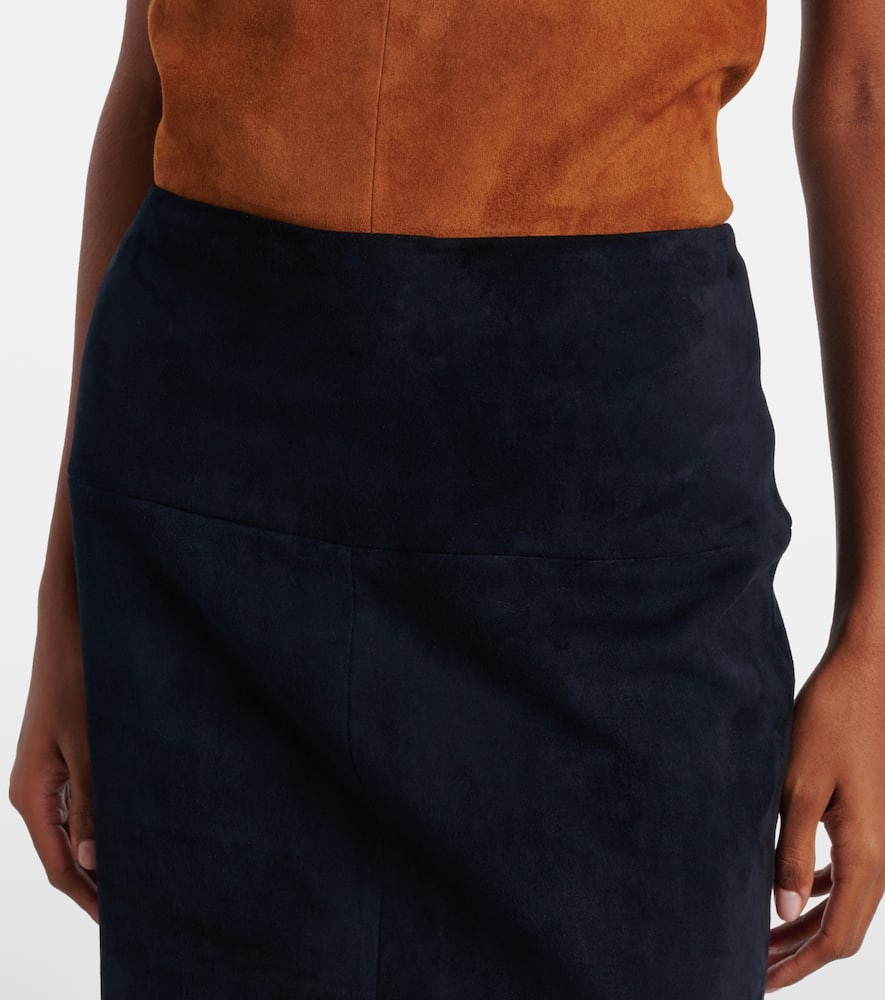 Gin suede pencil skirt