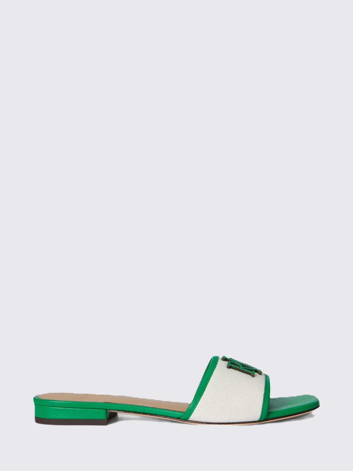 Heeled Sandal Woman color Green