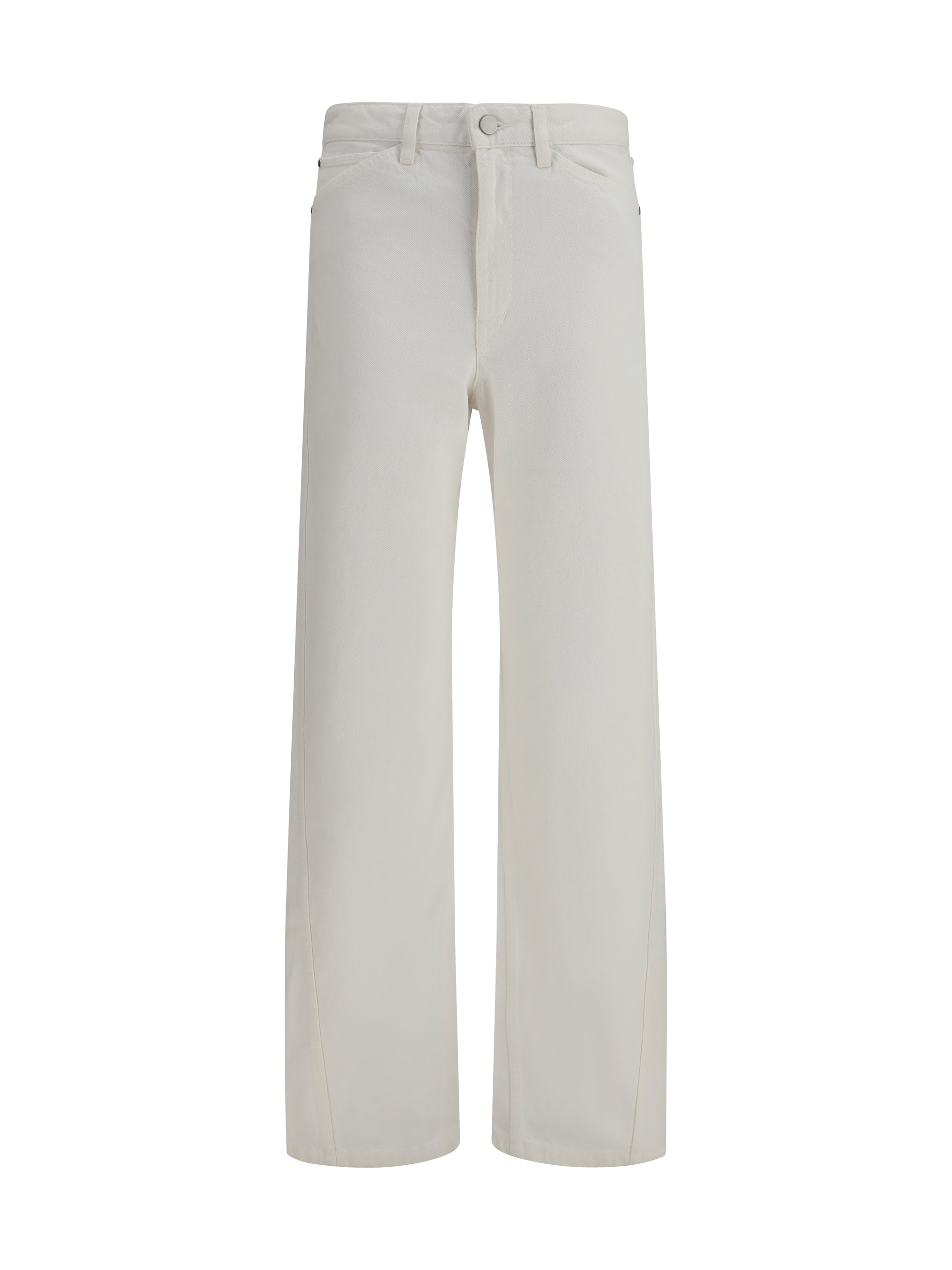 Cotton Five-Pocket Trousers — White