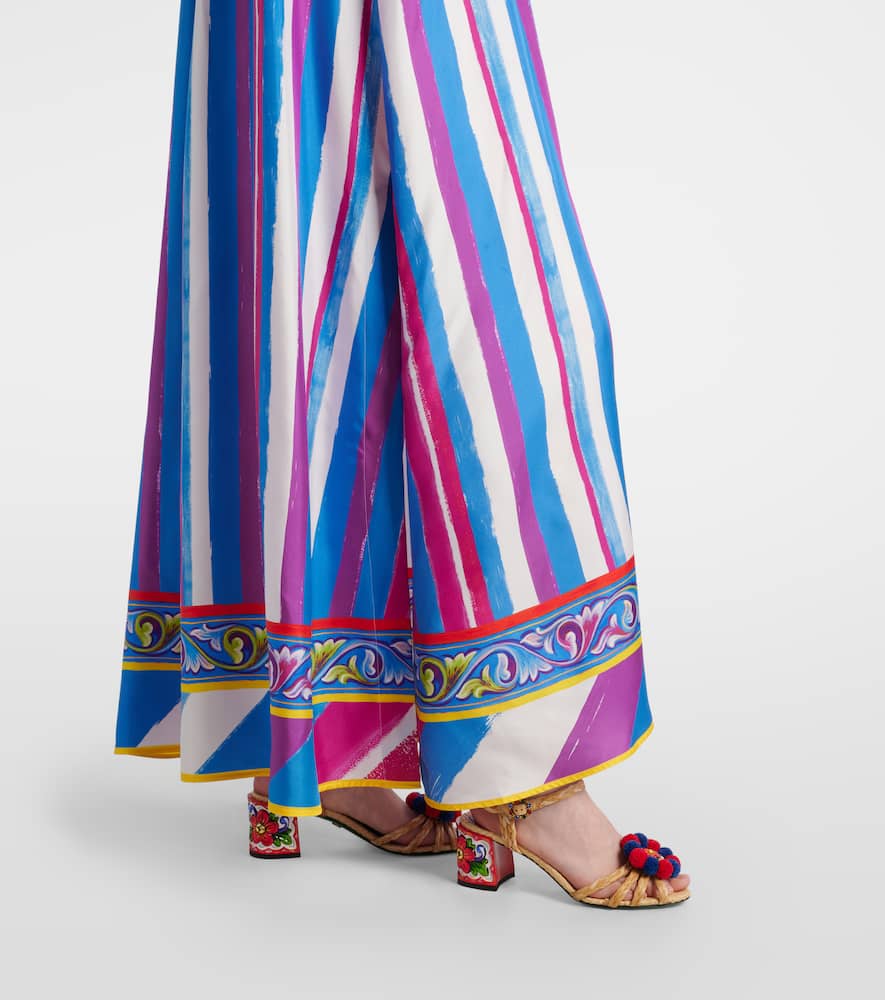 Striped silk kaftan