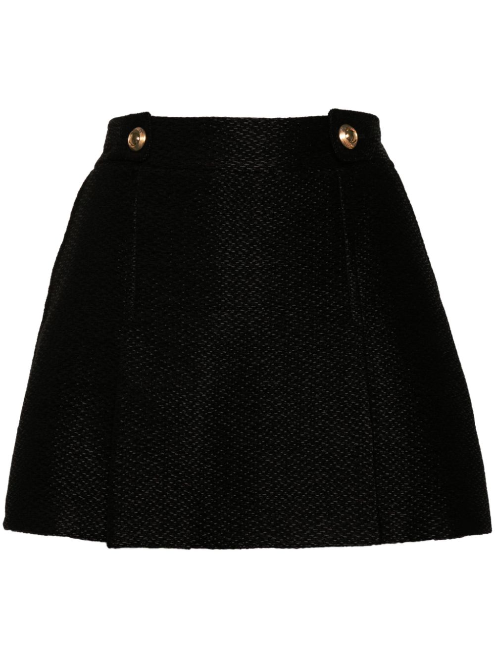 Textured mini skirt - Black