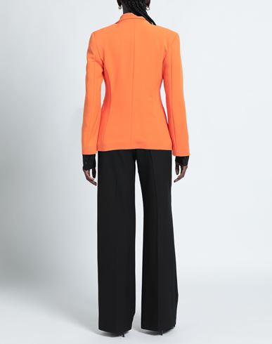 Woman Blazer Orange Size 2 Polyester, Elastane