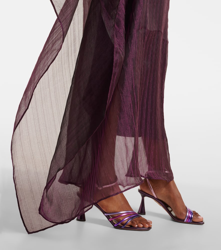 Betsy one-shoulder cady gown