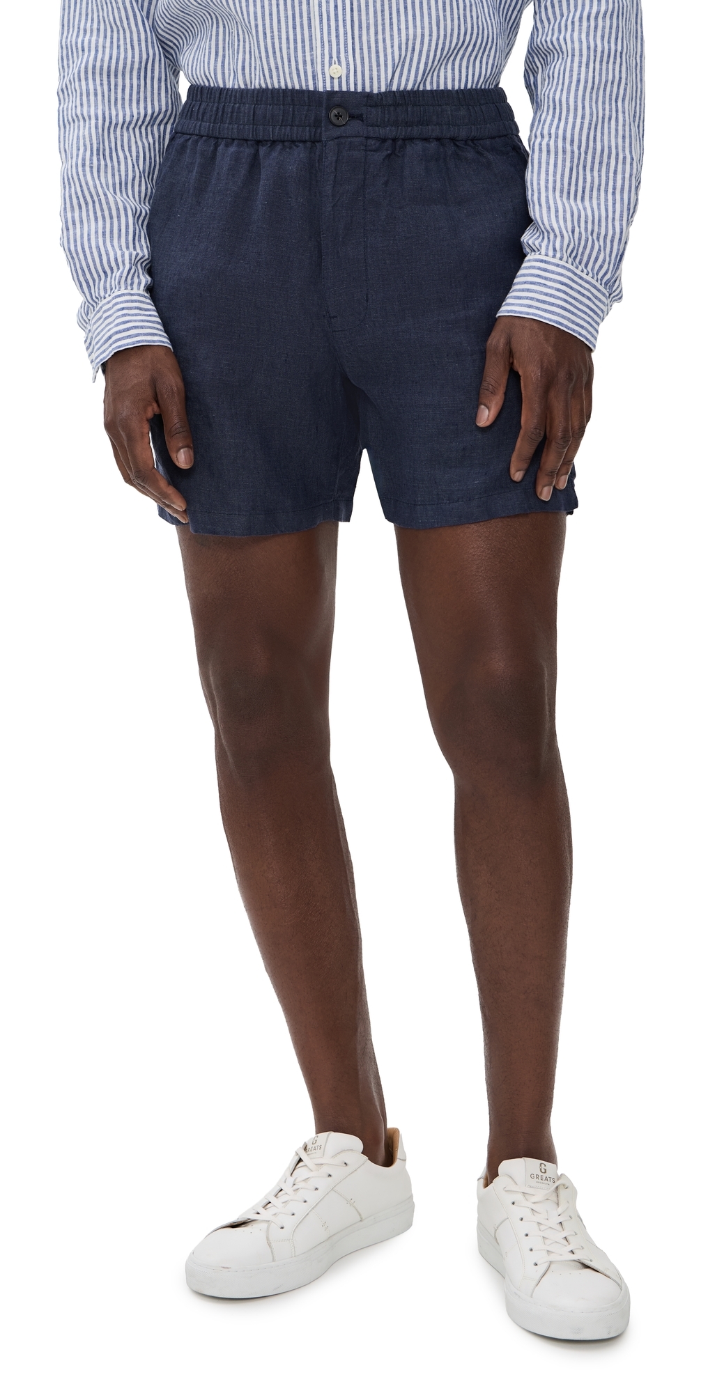 Everywear Linen Shorts 5 Dark Indigo