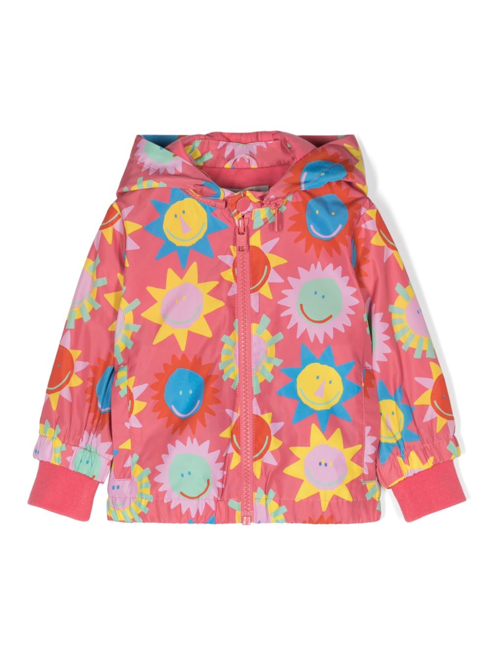 Smiley-suns zipped jacket - Red