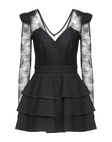 Woman Mini dress Black Size 4 Polyester, Viscose, Elastane, Polyamide