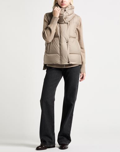 Woman Vest Beige Size 4 Polyamide