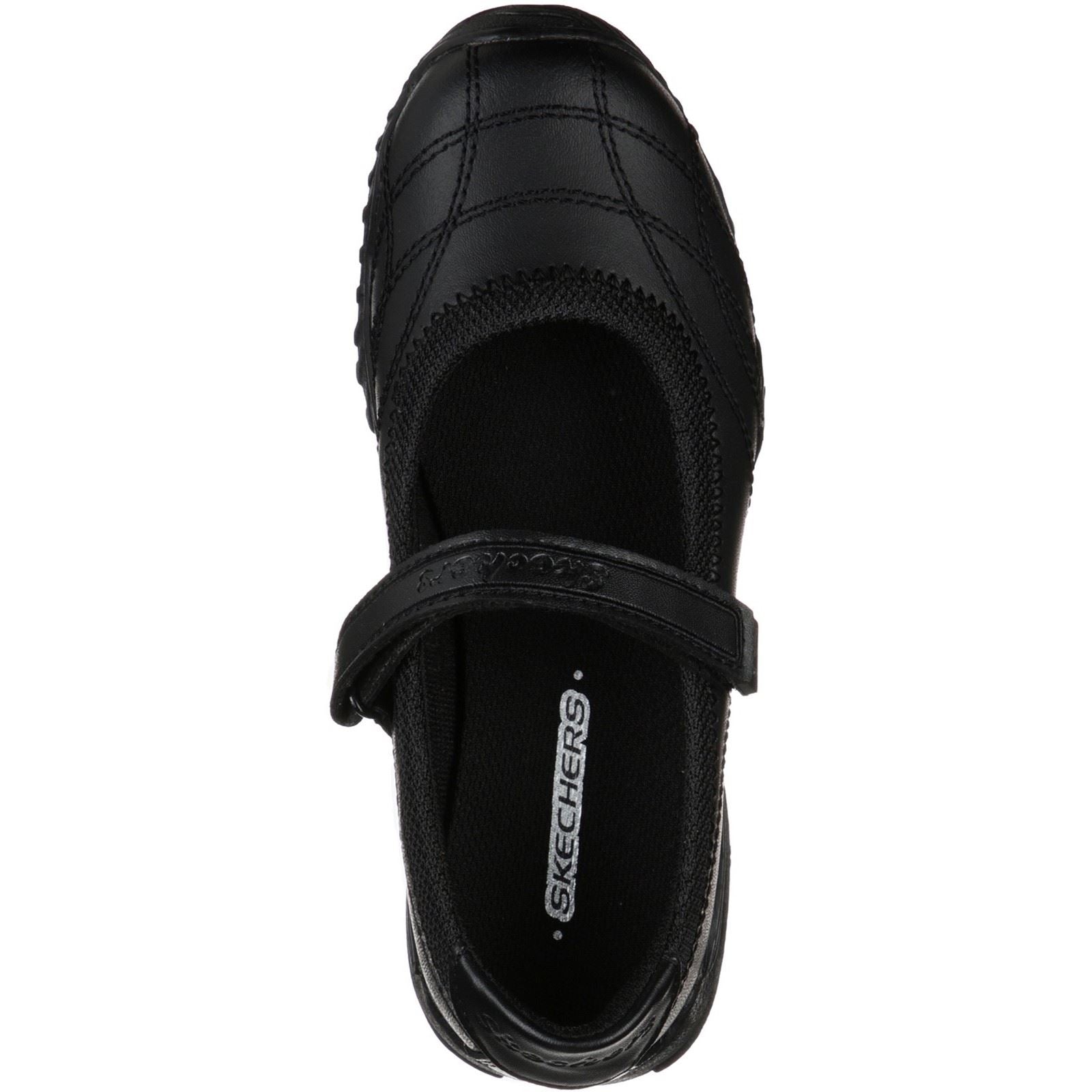 Skechers Velocity Pouty Leather Junior Black Shoe