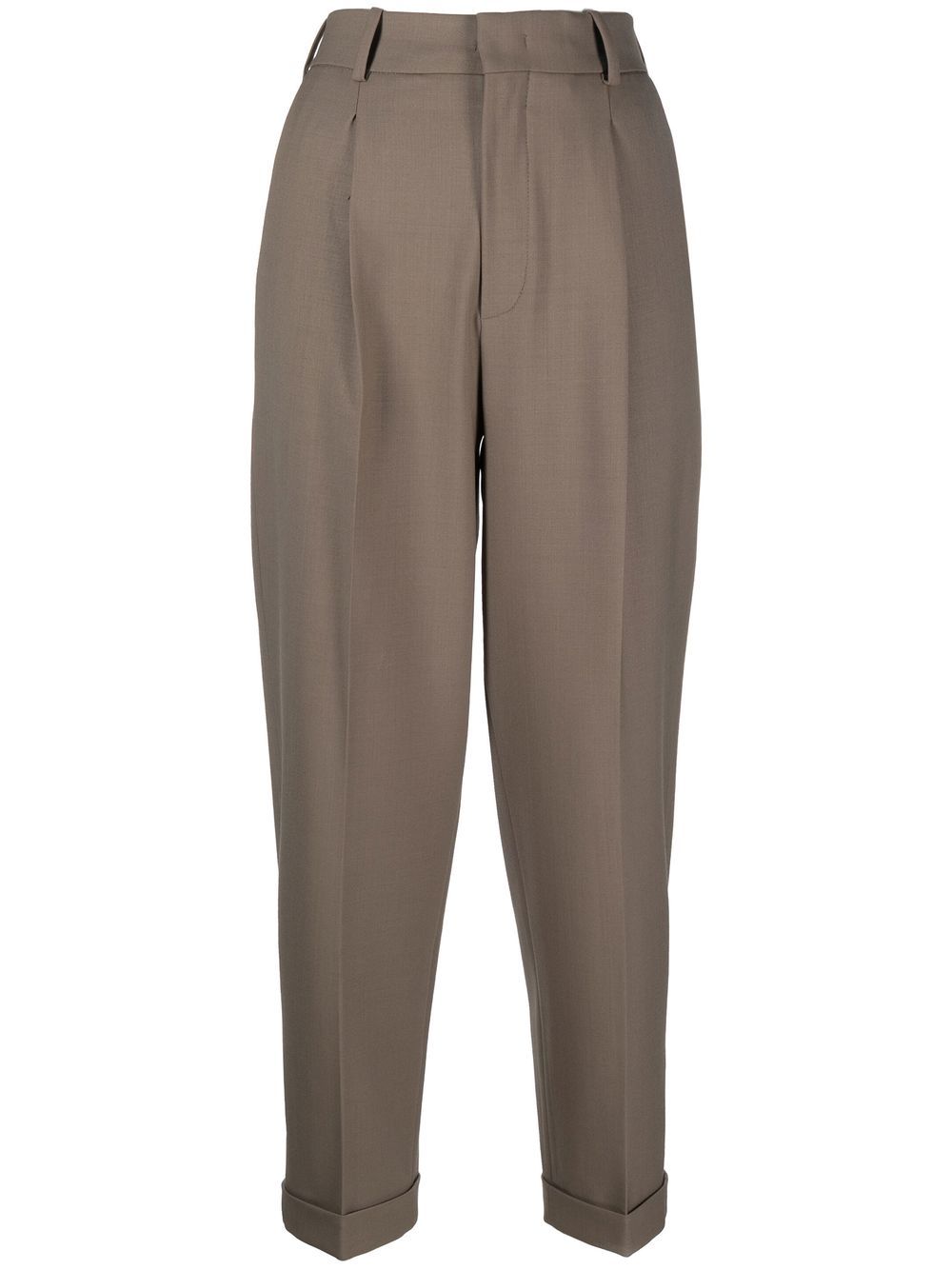High-rise tailored trousers - Neutrals