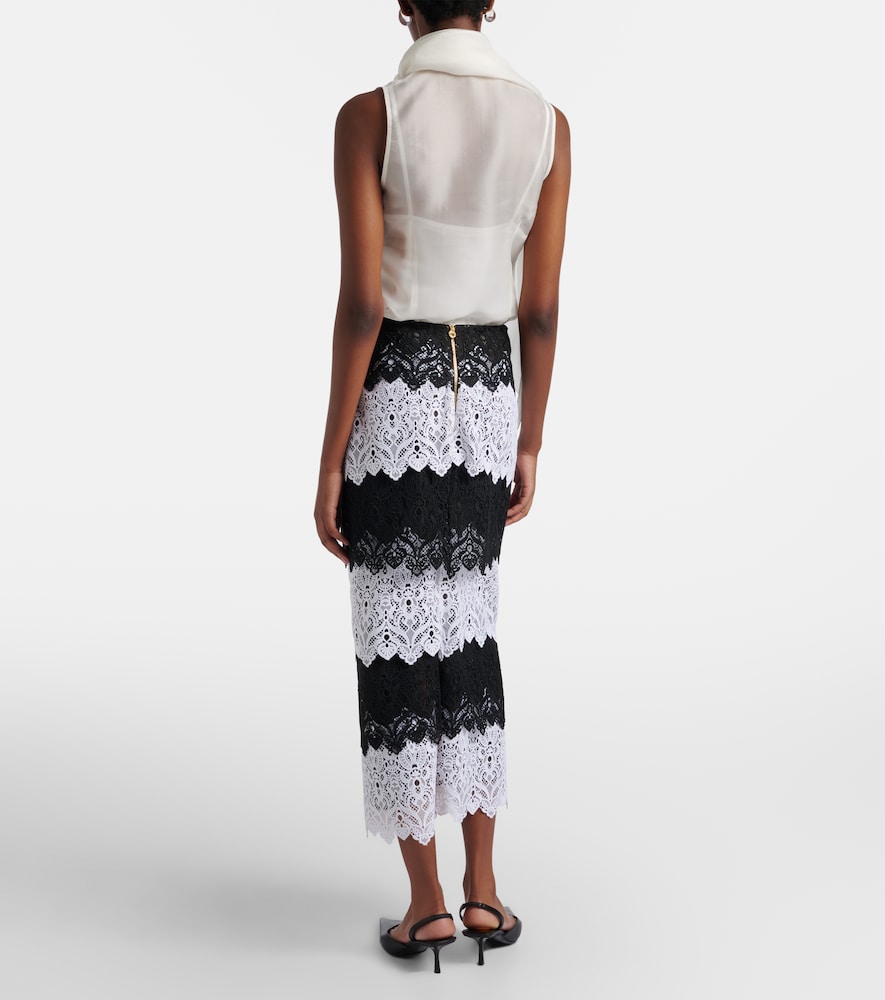 Lace midi skirt